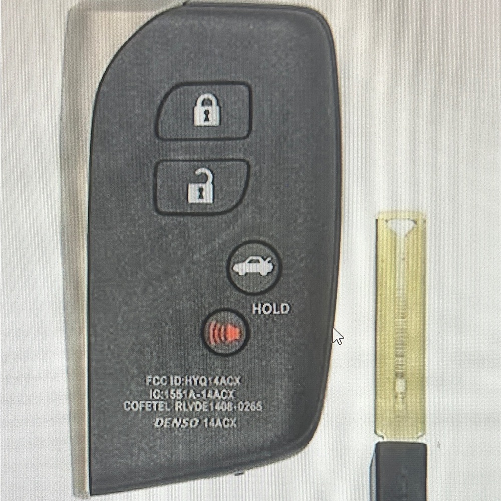 Lexus Remote Car Key Fob - Picture 4 of 4